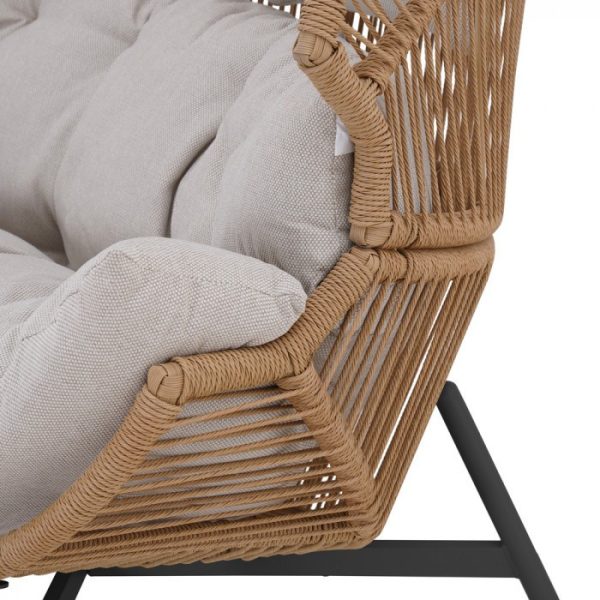 HOLAND rattan dupla kosárfotel bézs - Image 4