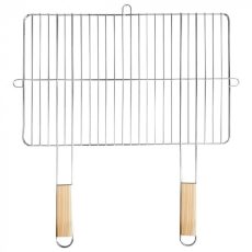 Szögletes grillrács fa fogantyúval 57x51 cm