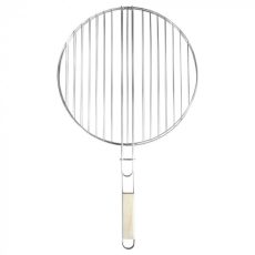 Kerek grillrács fa fogantyúval 40 cm
