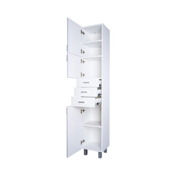 Viva STYLE fürdőszobai ÁLLÓSZEKRÉNY 192 magas POLCOS - BALOS - 35 x 28 x 192 cm - Image 3