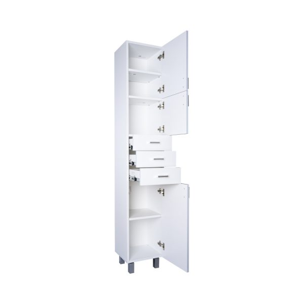Viva STYLE fürdőszobai ÁLLÓSZEKRÉNY 192 magas POLCOS - JOBBOS - 35 x 28 x 192 cm - Image 3