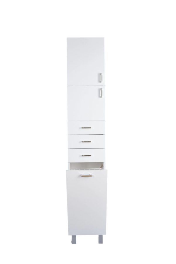 Viva STYLE fürdőszobai ÁLLÓSZEKRÉNY 192 magas szennyestartós - BALOS - 35 x 28 x 192 cm - Image 2