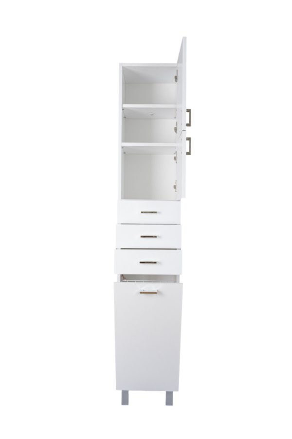 Viva STYLE fürdőszobai ÁLLÓSZEKRÉNY 192 magas szennyestartós - JOBBOS - 35 x 28 x 192 cm - Image 4