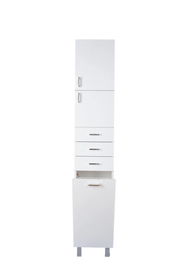 Viva STYLE fürdőszobai ÁLLÓSZEKRÉNY 192 magas szennyestartós - JOBBOS - 35 x 28 x 192 cm - Image 5