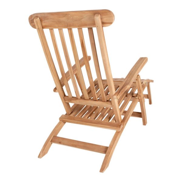 Arrecife napozó szék teak fából, állítható háttámlával - Image 5