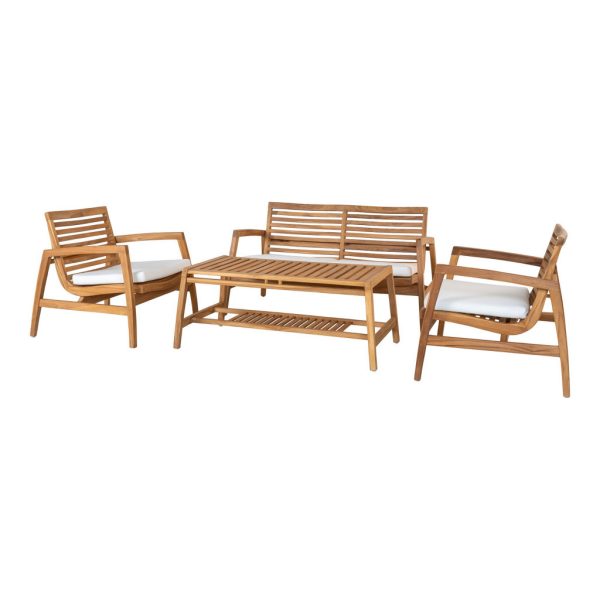 Santander kerti bútor garnitúra, teak fa, natúr - Image 3