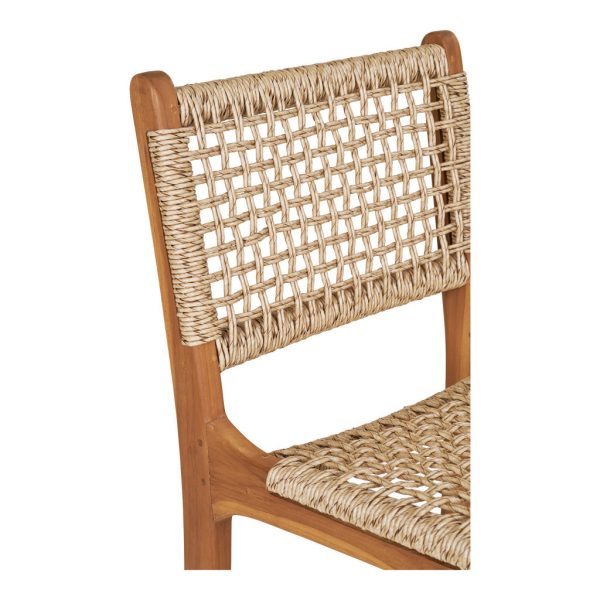 Derby bárszék, teak fa/polyrattan, natúr - Image 5