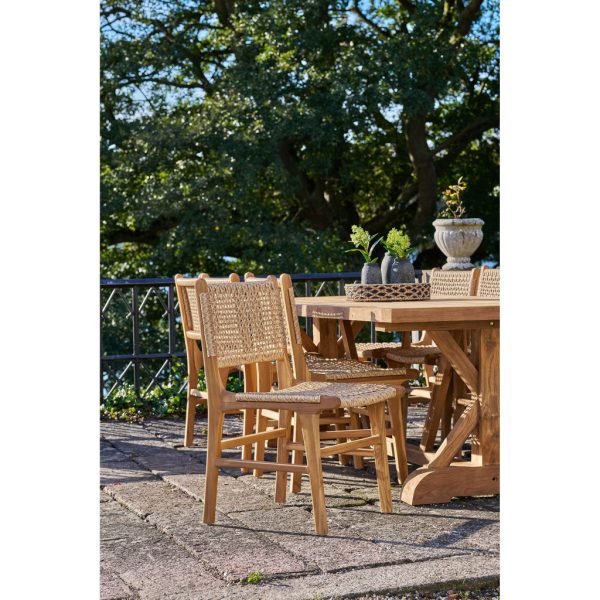 Derby étkezőszék, teakfa/polyrattan, natúr - Image 2