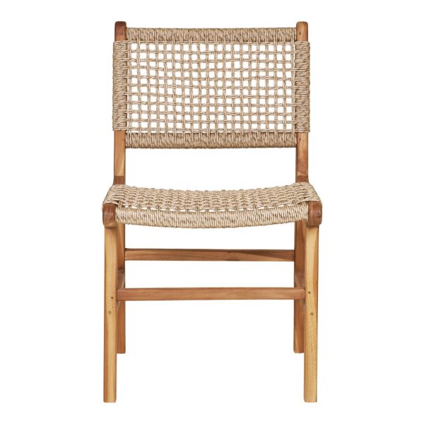 Derby étkezőszék, teakfa/polyrattan, natúr - Image 3