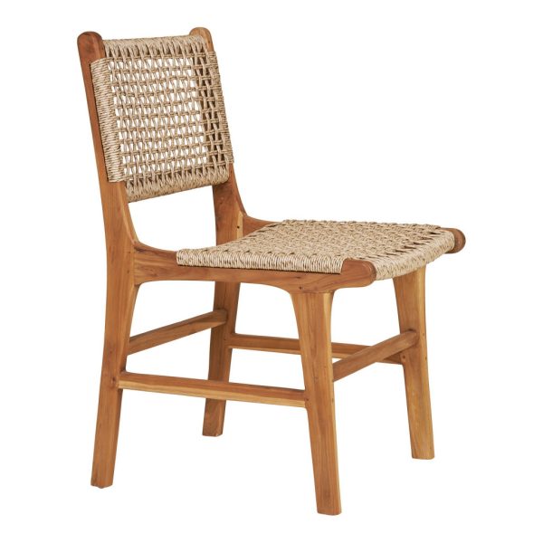 Derby étkezőszék, teakfa/polyrattan, natúr - Image 4