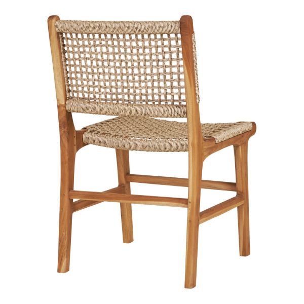 Derby étkezőszék, teakfa/polyrattan, natúr - Image 5