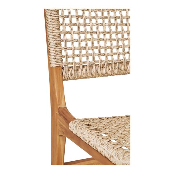 Derby étkezőszék, teakfa/polyrattan, natúr - Image 6