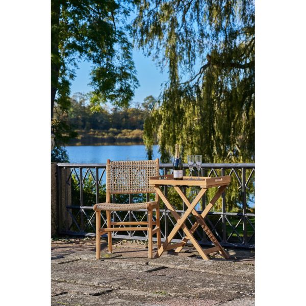 Derby étkezőszék, teakfa/polyrattan, natúr - Image 10