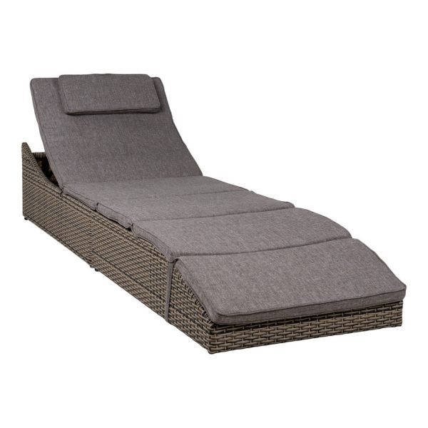 Split napozóágy, polyrattan, kubu szürke, párvával - Image 5