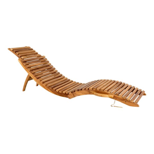 Arrieta napozóágy, teak fa, natúr - Image 3
