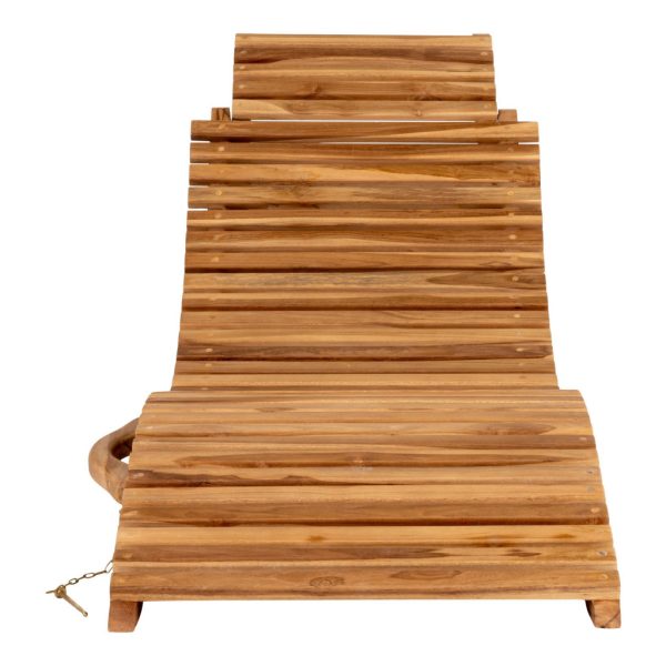 Arrieta napozóágy, teak fa, natúr - Image 4