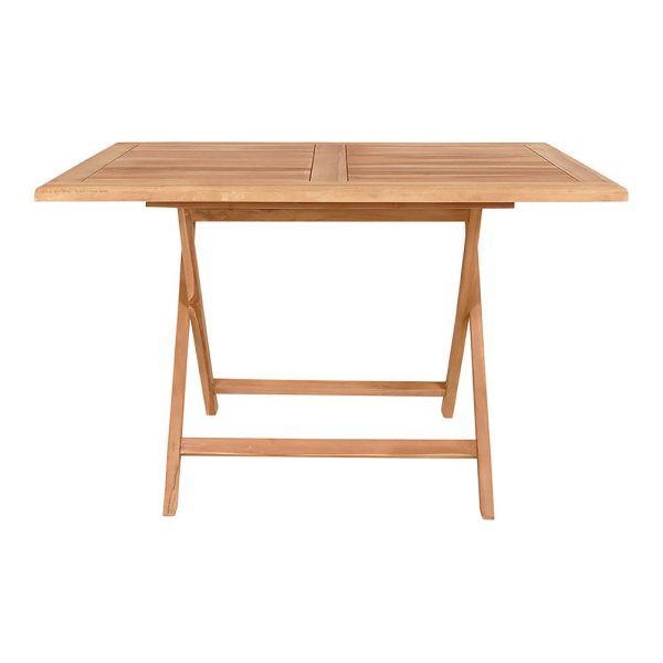 Oviedo kerti asztal, teakfa, natúr 120x80x75 cm - Image 3