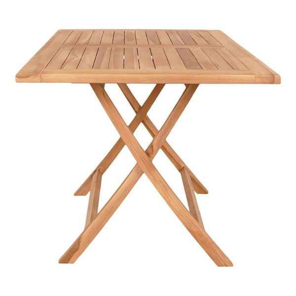 Oviedo kerti asztal, teakfa, natúr 120x80x75 cm - Image 4