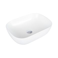 Eros SMILE 3 - PULTRA ültethető - Top Counter - porcelán mosdó - MATT FEHÉR - 46,5 x 32,5 x 13 cm