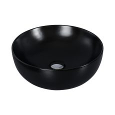 Eros RAISE - PULTRA ültethető - Top Counter - porcelán mosdó - MATT FEKETE - O - Ø 41 cm