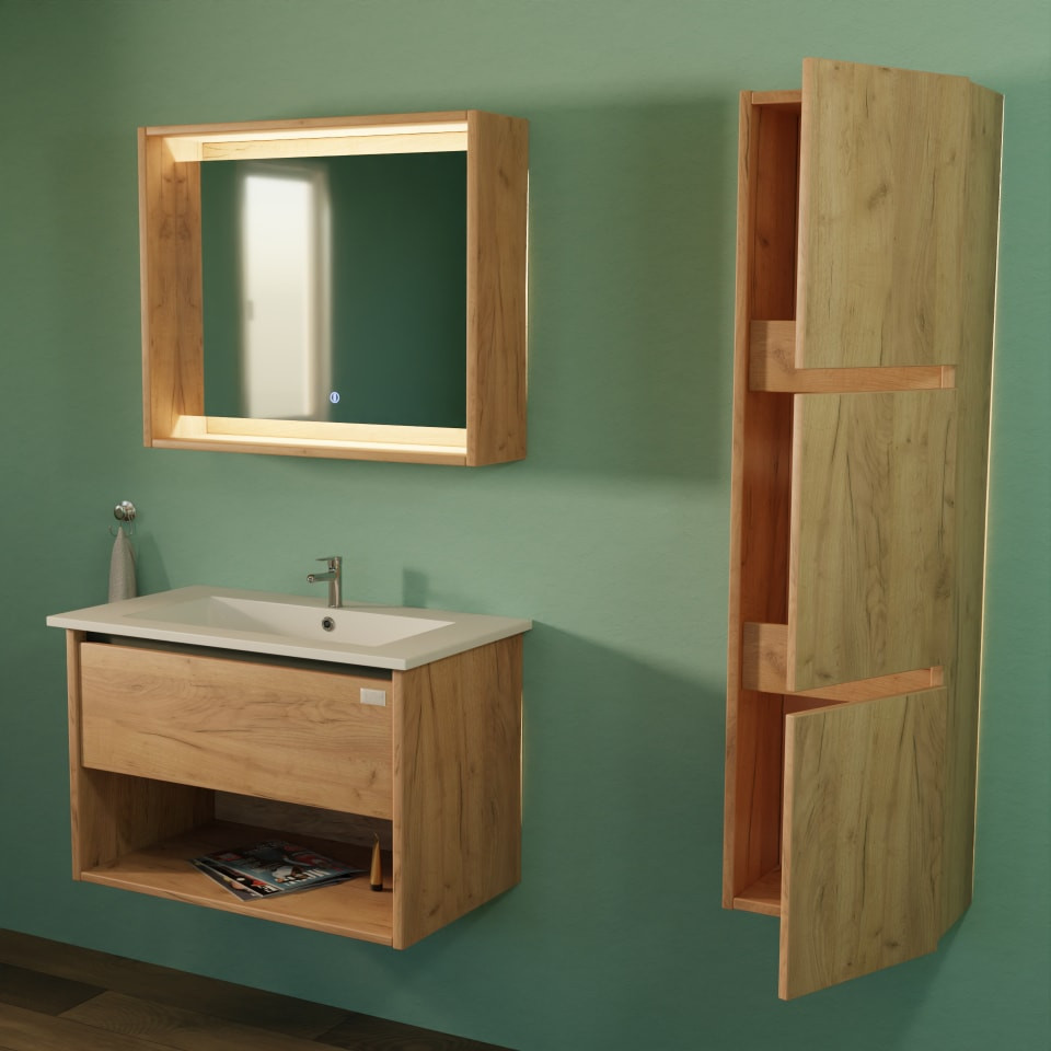 TMP NORD CRAFT fali függesztett ÁLLÓSZEKRÉNY - 165 x 35 cm - Image 10