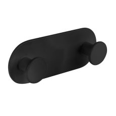 LAVEO MIRI dupla akasztó (40x107x20 mm) fekete, rögzítő csavarral és ragasztóval - ALM_712S