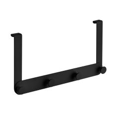 LAVEO MIRI törülköző tartó (60x610x72 mm) rögzítővel és ragasztóval, fekete - ALM_716S