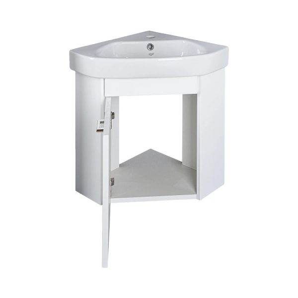 Viva STYLE Arda sarokszekrény CeraStyle Arda porcelán sarokmosdóval 46 x 46 cm - BALOS - Image 3