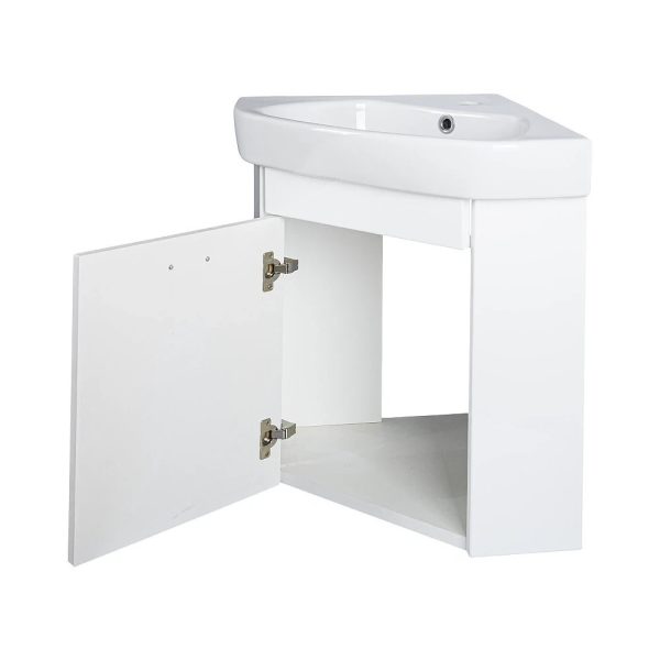 Viva STYLE Arda sarokszekrény CeraStyle Arda porcelán sarokmosdóval 46 x 46 cm - BALOS - Image 4