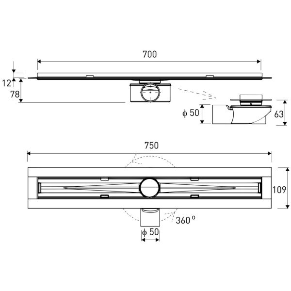 Axus Duo L 700 zuhanyfolyóka - Image 3