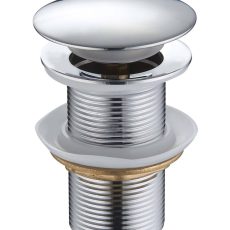 Klikk - klakk leeresztőszelep - KEREK - KRÓM - túlfolyó NÉLKÜLI modókagylóhoz 5/4"