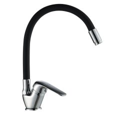 LAVEO ELZA F álló csaptelep rugalmas tömlővel, fekete/króm - BKE_767D