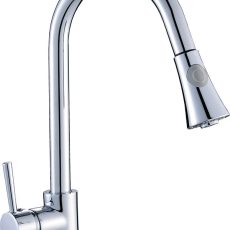 Laveo DARU Kihúzható zuhanyváltós csaptelep, króm - BLD_069D