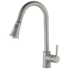 Laveo DARU Kihúzható zuhanyváltós csaptelep szürke - BLD_969D