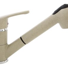 Laveo DAGA Kihúzható zuhanyváltós csaptelep, bézs - BLG_469D