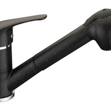 Laveo DAGA Kihúzható zuhanyváltós csaptelep, szemcsés fekete - BLG_769D