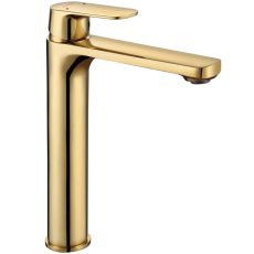 LAVEO GAVA magas mosdócsap pop-up leeresztővel, arany - BQG_G2ND