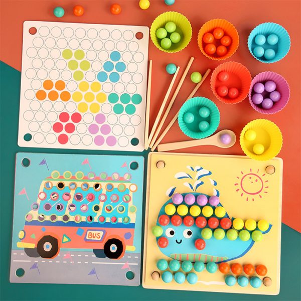 Képkirakó golyókkal Montessori fajáték - Image 4
