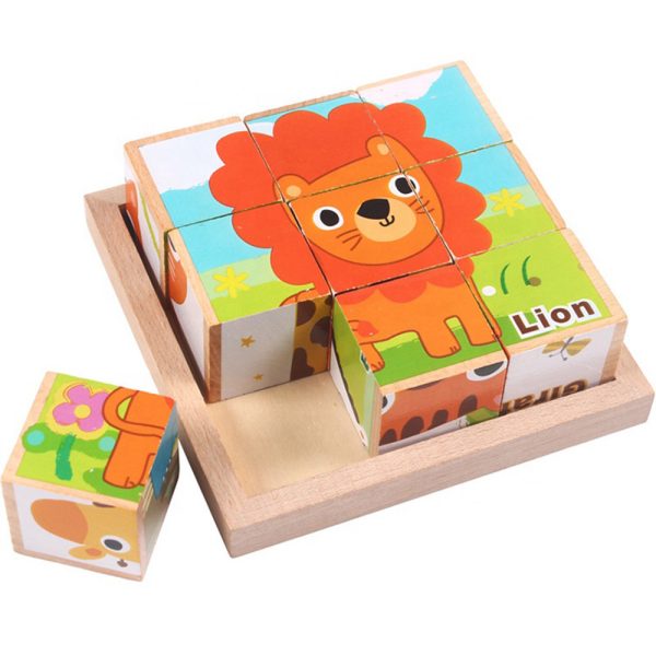 Fakocka puzzle, kirakós fajáték - Image 2