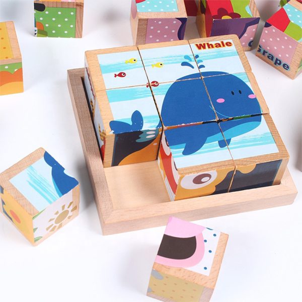 Fakocka puzzle, kirakós fajáték - Image 3