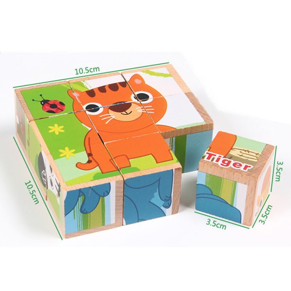 Fakocka puzzle, kirakós fajáték - Image 4