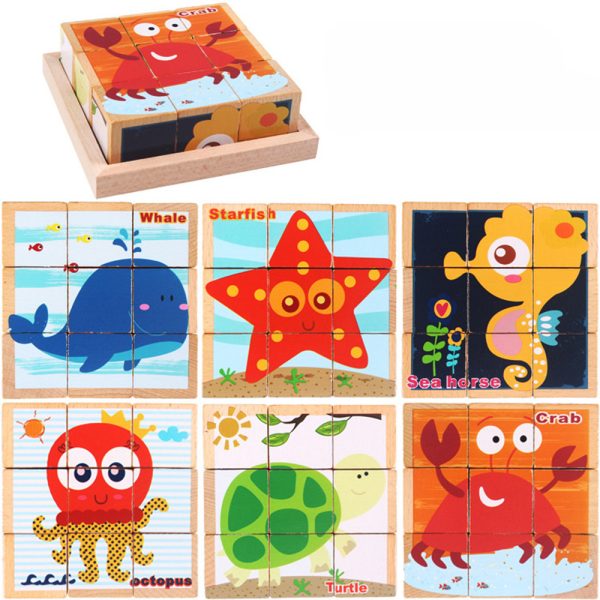 Fakocka puzzle, kirakós fajáték - Image 6