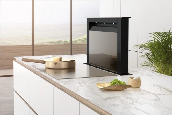Ciarko Design Moondraft 90 cm fekete pultból kiemelkedő páraelszívó - Image 2