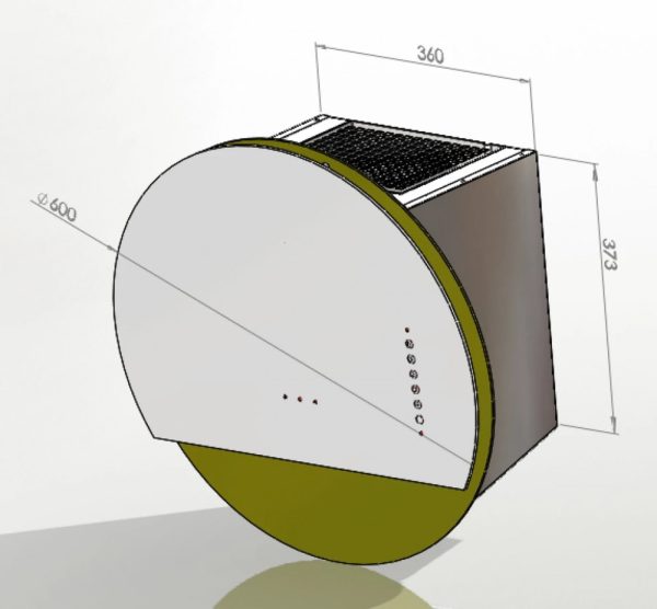 Ciarko Design ECLIPSE fehér / Gold fali páraelszívó - Image 3