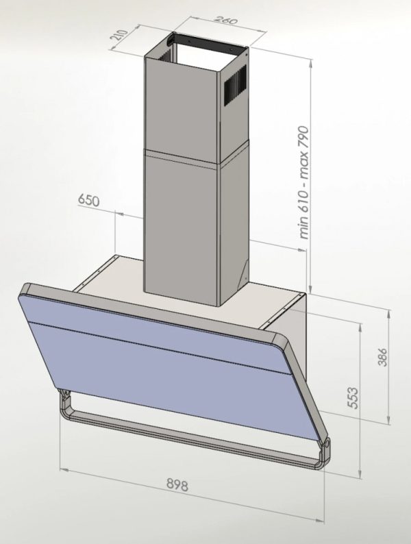 Ciarko Design ILLUMIA fehér fali páraelszívó - Image 3