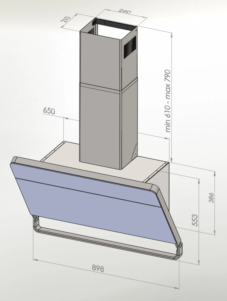 Ciarko Design ILLUMIA fehér fali páraelszívó - Image 3