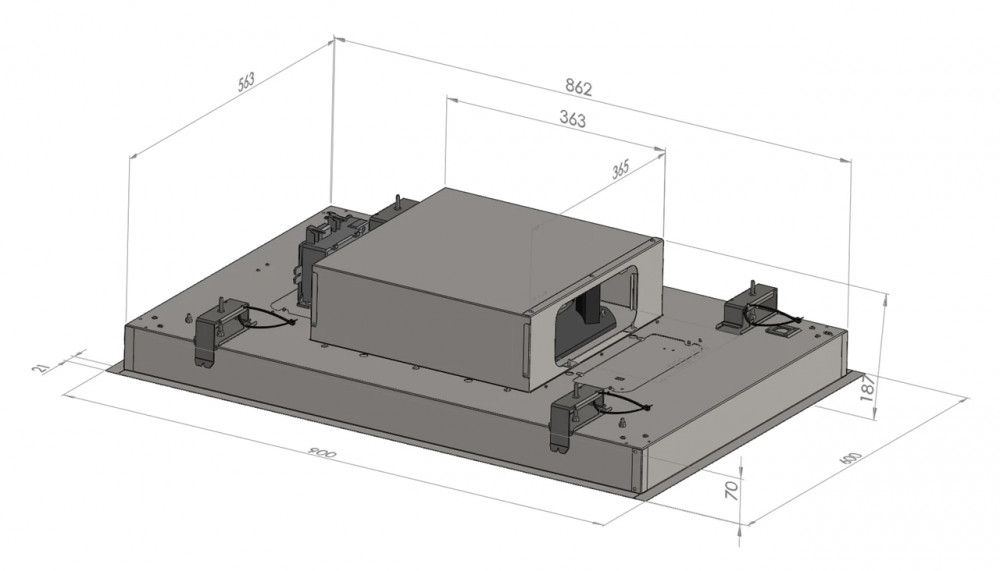 Ciarko Design Su Light Inox mennyezeti páraelszívó - Image 4