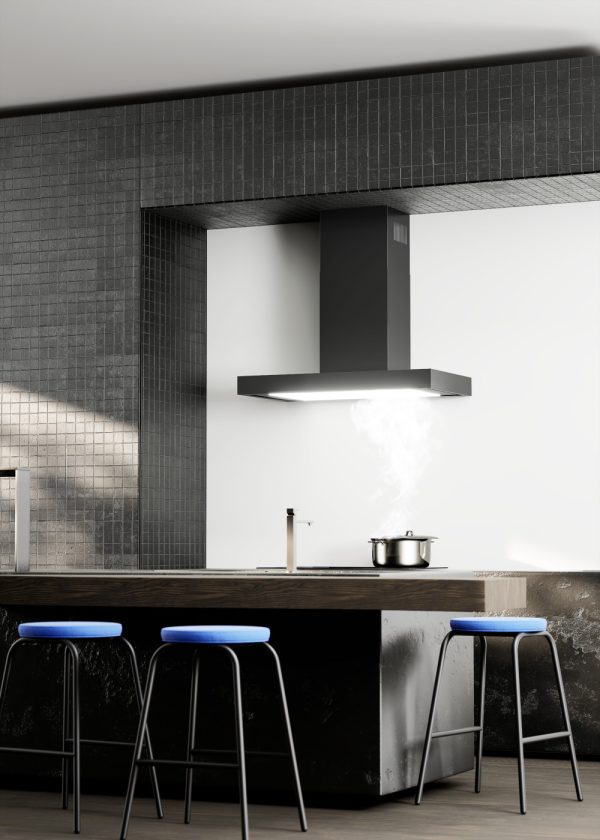 Ciarko Design T-Light 60 cm fekete fali páraelszívó - Image 7