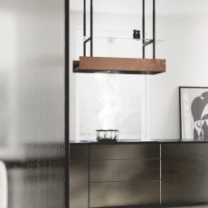 Ciarko Design MINIMAL 1 120 cm fekete sziget páraelszívó (panellal)