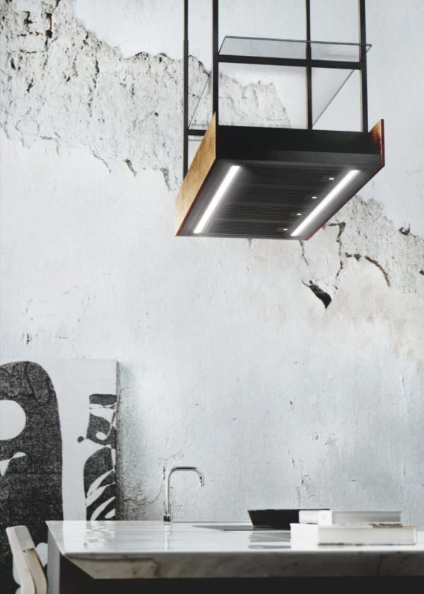Ciarko Design MINIMAL 1 120 cm fekete sziget páraelszívó (panellal) - Image 2